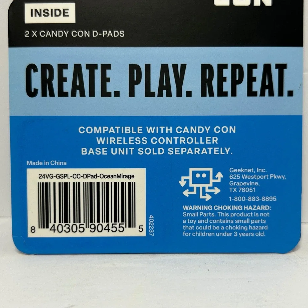 Candy Con D-Pads Ocean Mirage Blue Controller Accessories 2-Pack NEW